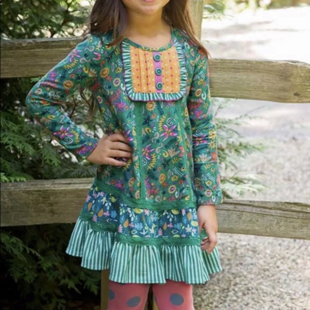 Matilda Jane NWT make believe to the castle green floral dress size 6
